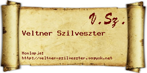 Veltner Szilveszter névjegykártya